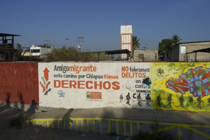 Mural on the Mexican side of the border. Ciudad Hidalgo, México. Photo by Diana Taylor. 