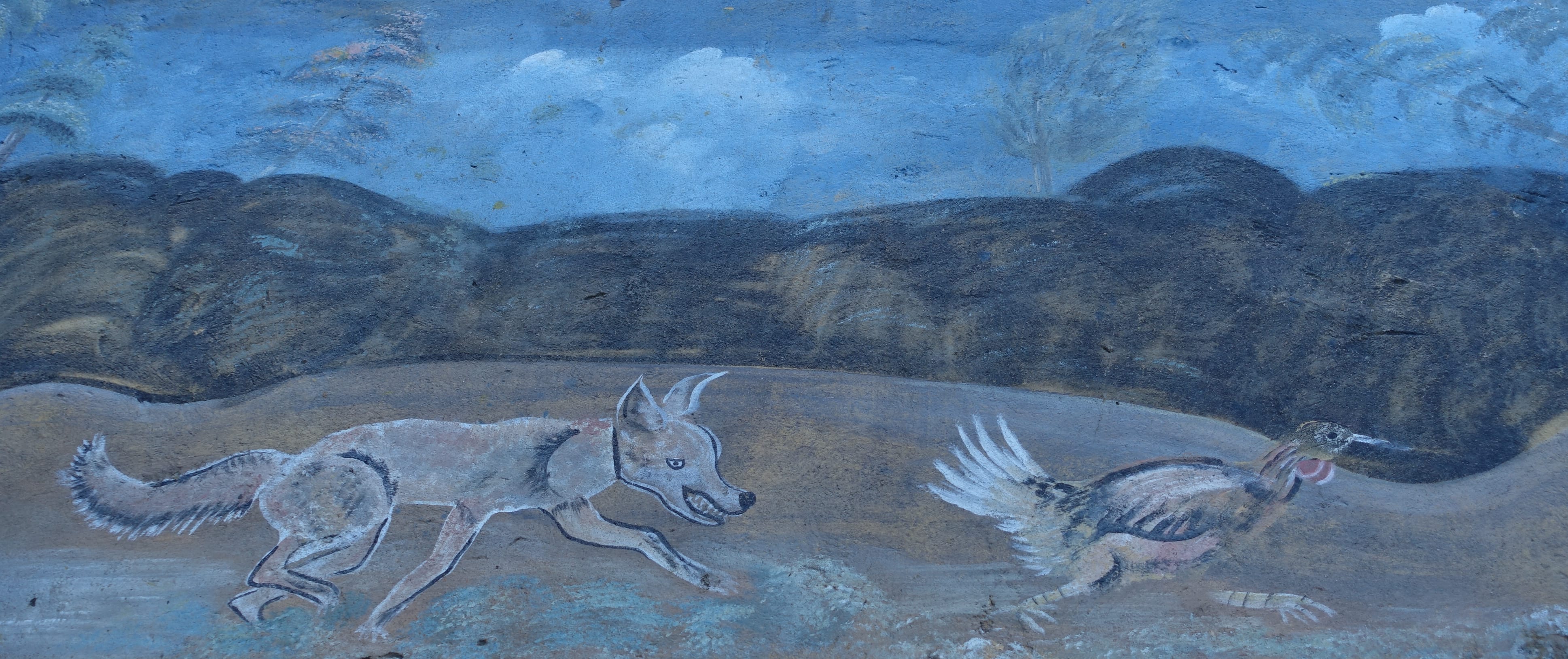 Mural on Paso del Coyote, near the Guatemalan border. Ciudad Hidalgo, México. Photo by Diana Taylor. 