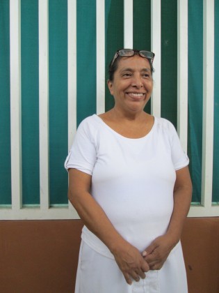 Olga Sánchez Martínez at the migrant shelter she founded and runs - Albergue Jesús el Buen Pastor del Pobre y el Migrante. Tapachula, México. Photo by Diana Gluck.