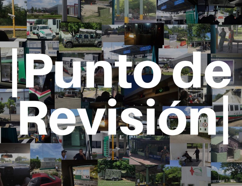 Punto de Revisión. (college of checkpoints by Rita Rita Akroush and Tamara Skubovius)